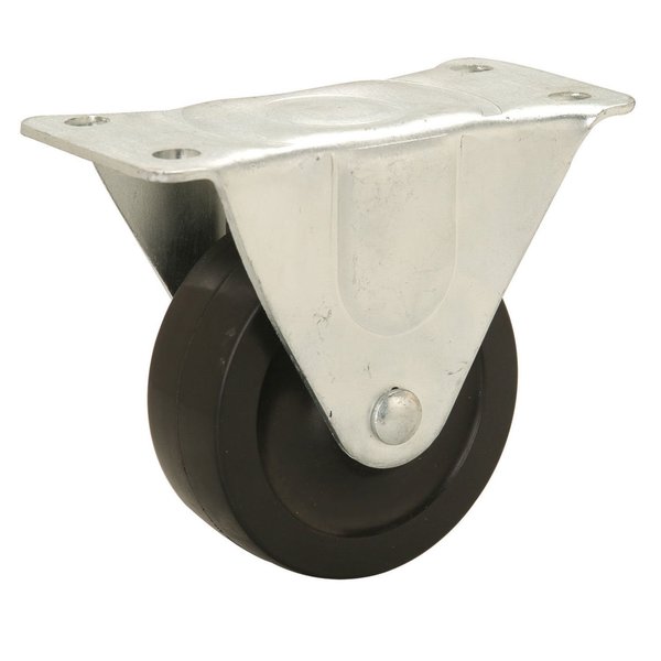 Casters, Wheels & Industrial Handling Light Duty Rigid Plate Caster 4 Rubber Wheel 12HR40HB8215YY